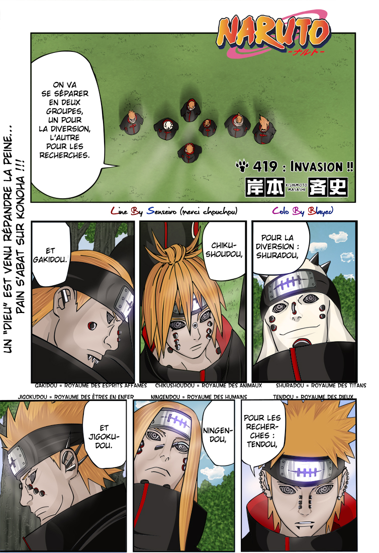 Naruto chapitre 419 colorisé - Page 1